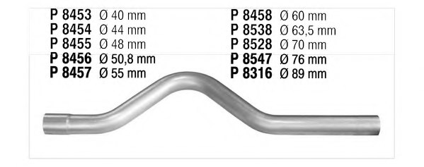 FENNO P8453 Exhaust Pipe, universal